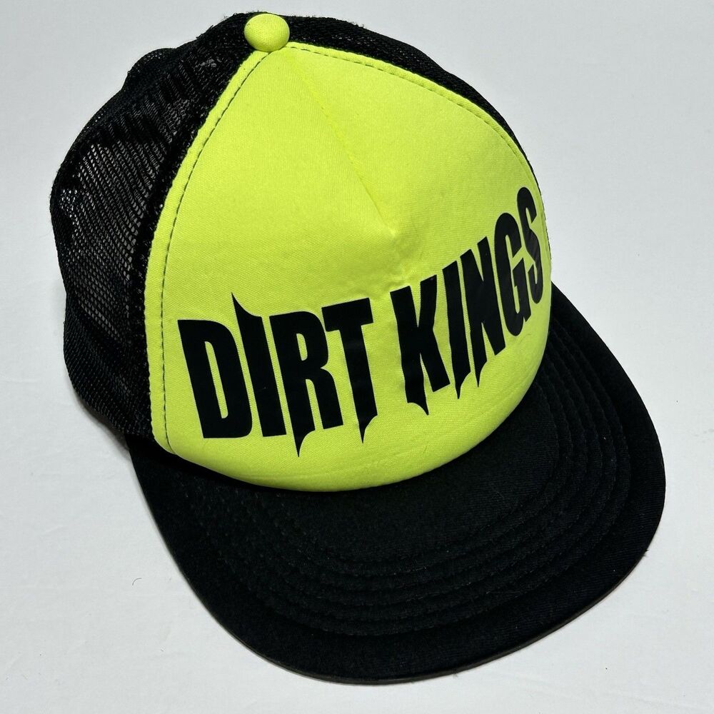 DistRict Dirt Kings Bright Yellow Mens Hat Snapback Adjustable Ball Cap Baseball